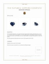 1.56 Ct. Greenish Blue Sapphire from Ceylon (Sri Lanka) Appraisal