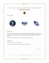 1.23 Ct. Blue Sapphire from Ceylon (Sri Lanka) Appraisal