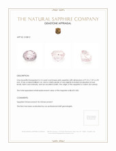 4.14 Ct. Pink Sapphire from Ceylon (Sri Lanka) Appraisal