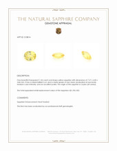 1.44 Ct. Yellow Sapphire from Ceylon (Sri Lanka) Appraisal