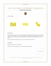 1.18 Ct. Yellow Sapphire from Ceylon (Sri Lanka) Appraisal