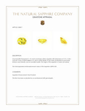 1.10 Ct. Yellow Sapphire from Ceylon (Sri Lanka) Appraisal