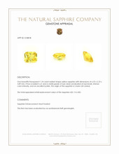 1.24 Ct. Yellow Sapphire from Ceylon (Sri Lanka) Appraisal