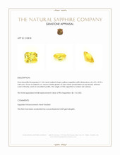 1.24 Ct. Yellow Sapphire from Ceylon (Sri Lanka) Appraisal
