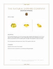 1.06 Ct. Yellow Sapphire from Ceylon (Sri Lanka) Appraisal