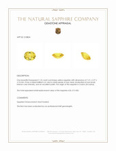 1.35 Ct. Yellow Sapphire from Ceylon (Sri Lanka) Appraisal