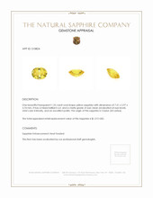 1.35 Ct. Yellow Sapphire from Ceylon (Sri Lanka) Appraisal