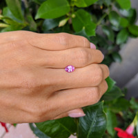 1.00 Ct. Purplish Pink Sapphire from Ceylon (Sri Lanka) Life Style