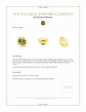 1.24 Ct. Yellow Sapphire from Ceylon (Sri Lanka) Appraisal