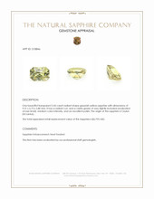 3.45 Ct. Greenish Yellow Sapphire from Ceylon (Sri Lanka) Appraisal