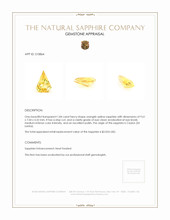 1.84 Ct. Orangish Yellow Sapphire from Ceylon (Sri Lanka) Appraisal