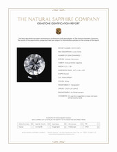 1.28 Ct. White Sapphire from Ceylon (Sri Lanka) Scan Report