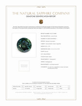 0.79 Ct. Bluish Green Sapphire from Madagascar Scan Report