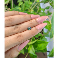 0.83 Ct. Bluish Green Sapphire from Madagascar Life Style