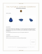 3.12 Ct. Blue Sapphire from Madagascar Appraisal