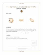 4.05 Ct. Peach Sapphire from Ceylon (Sri Lanka) Appraisal