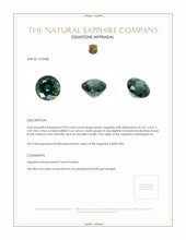 0.99 Ct. Green Sapphire from Madagascar Appraisal