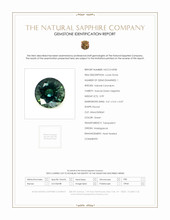 0.99 Ct. Green Sapphire from Madagascar Scan Report