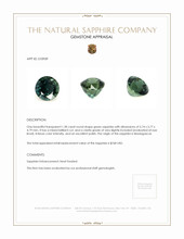 1.28 Ct. Green Sapphire from Madagascar Appraisal