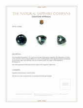 1.42 Ct. Bluish Green Sapphire from Madagascar Appraisal