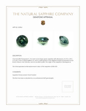 1.18 Ct. Green Sapphire from Madagascar Appraisal