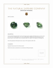 0.99 Ct. Green Sapphire from Madagascar Appraisal