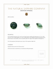 0.96 Ct. Green Sapphire from Madagascar Appraisal