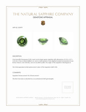 0.85 Ct. Green Sapphire from Madagascar Appraisal