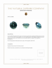 0.94 Ct. Greenish Blue Sapphire from Madagascar Appraisal