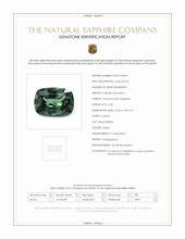 0.82 Ct. Green Sapphire from Madagascar Scan Report