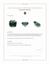 0.94 Ct. Bluish Green Sapphire from Madagascar Appraisal