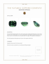 0.99 Ct. Green Sapphire from Madagascar Appraisal