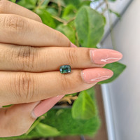 0.99 Ct. Green Sapphire from Madagascar Life Style