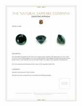 0.98 Ct. Green Sapphire from Madagascar Appraisal