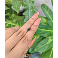 1.11 Ct. Greenish Blue Sapphire from Madagascar Life Style