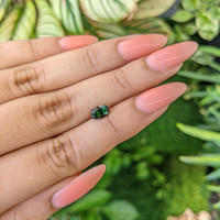 1.11 Ct. Greenish Blue Sapphire from Madagascar Life Style