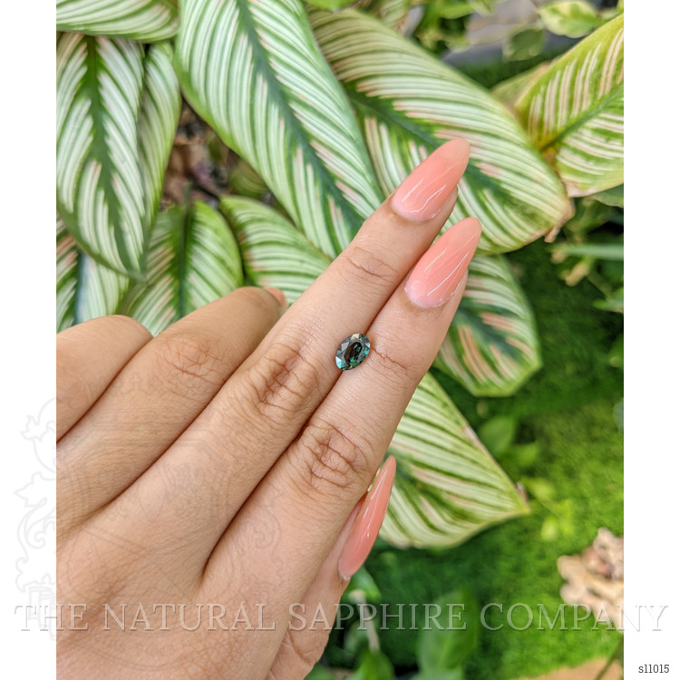 1.13 Ct. Bluish Green Sapphire from Madagascar