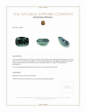 1.04 Ct. Bluish Green Sapphire from Madagascar Appraisal
