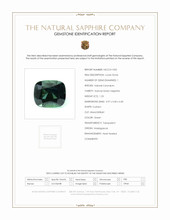 1.23 Ct. Green Sapphire from Madagascar Scan Report