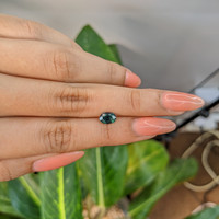 1.33 Ct. Bluish Green Sapphire from Madagascar Life Style