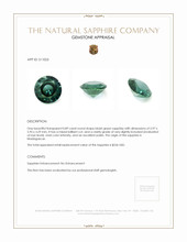 0.89 Ct. Bluish Green Sapphire from Madagascar Appraisal