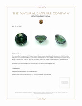 0.99 Ct. Green Sapphire from Madagascar Appraisal