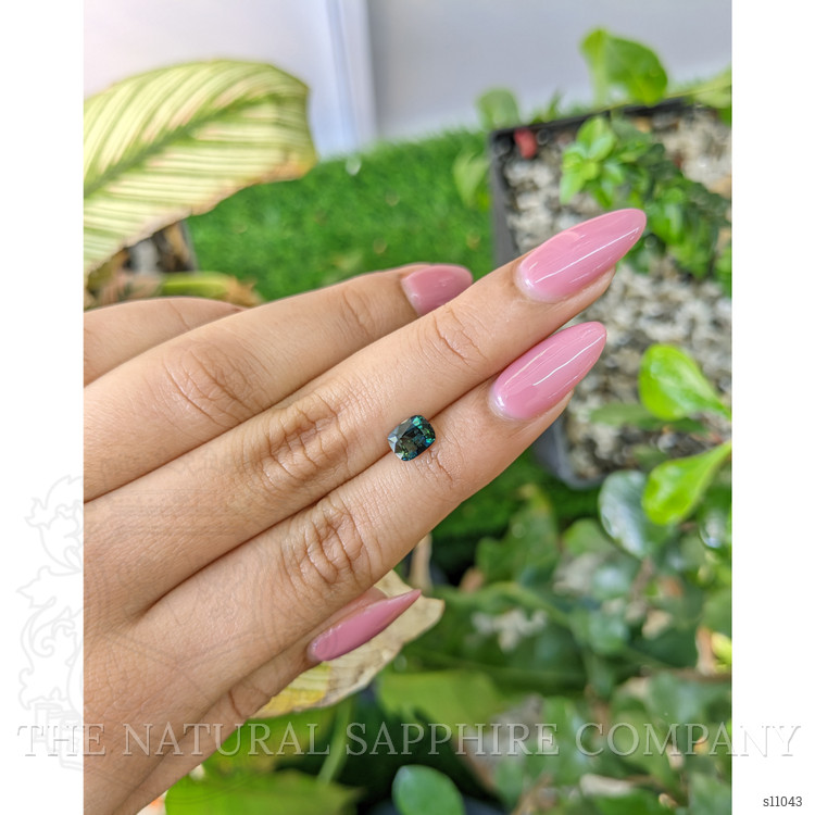 1.21 Ct. Bluish Green Sapphire from Madagascar