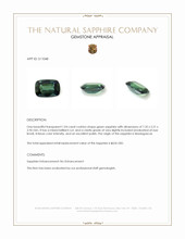 1.04 Ct. Green Sapphire from Madagascar Appraisal