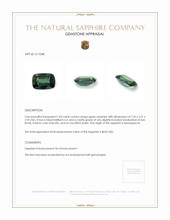 1.04 Ct. Green Sapphire from Madagascar Appraisal