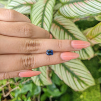 1.12 Ct. Greenish Blue Sapphire from Madagascar Life Style