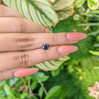 1.05 Ct. Greenish Blue Sapphire from Madagascar Life Style
