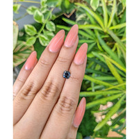 1.05 Ct. Greenish Blue Sapphire from Madagascar Life Style