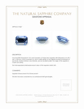 1.06 Ct. Sapphire from Ceylon (Sri Lanka) Appraisal