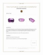 1.39 Ct. Purple Sapphire from Ceylon (Sri Lanka) Appraisal